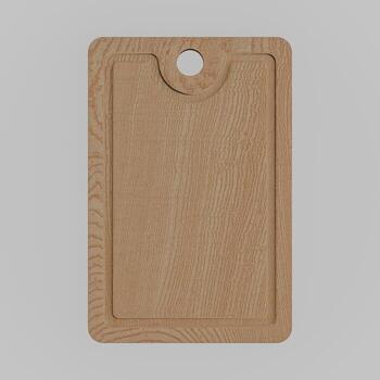 rectángulo corte tablero aislado en blanco fondo, 3d representación. foto