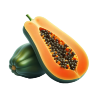 papaia isolado em transparente fundo png