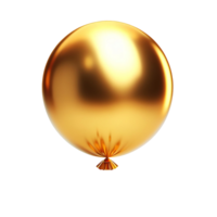 Gold Balloon isolated on transparent background png