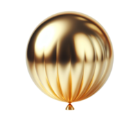 Gold Balloon isolated on transparent background png