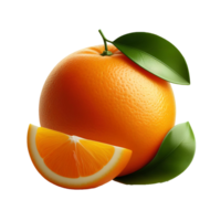 Orange isolated on transparent background png