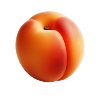 Peach isolated on transparent background png