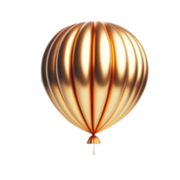 Gold parachute isolated on transparent background png