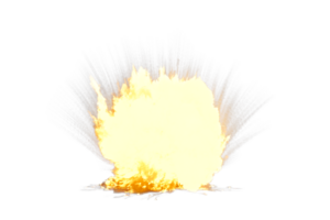 Artillery explosion on transparent background png