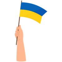 Hand with Ukrainian flag png