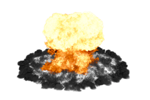 Nuclear explosion on transparency background png