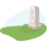 Friedhof. Stein Grab im Gras png