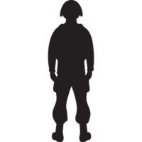 silhouette de soldat militaire png