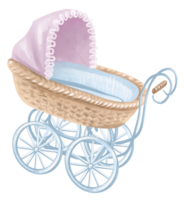 Carriage. Baby girl newborn png