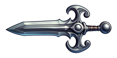 Cartoon Illustration of a Magical Fantasy Sword png