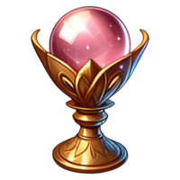 golden cup with red ball rubby png