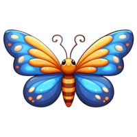 atractivo mariposa en un dibujos animados formato png