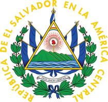 coat of arms of el salvador vector