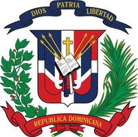Saco de brazos de el dominicano república vector