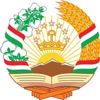 National emblem of tajikistan vector