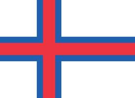 flag of the faroe islands vector