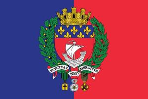 flag of paris city,france vector