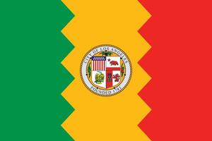 flag of los angeles state,united states vector