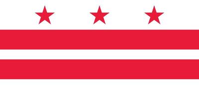 bandera de Washington corriente continua, unidos estados vector