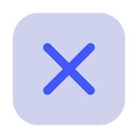 Cross icon for uiux, web, app, infographic, etc vector