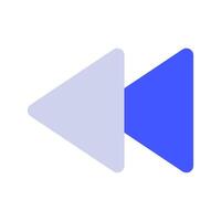 Backward icon for uiux, web, app, infographic, etc vector