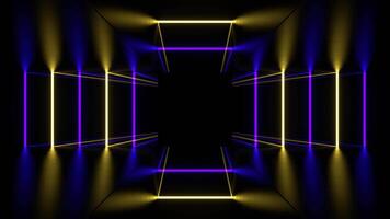 Purple and Yellow Lines Move in Different Directions Background VJ Loop in 4K video