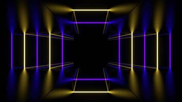 Purple and Yellow Lines Move in Different Directions Background VJ Loop in 4K video