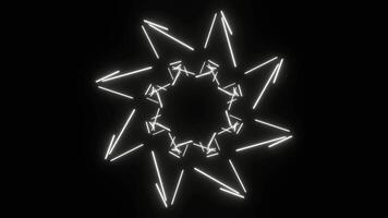 White Neon Movable Grid Lines Background VJ Loop in 4K video