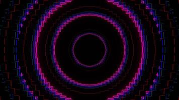 Multicolor Neon Light Moves in Circles Background VJ Loop in 4K video