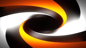 Orange and White Neon Lines Move on Spiral Background VJ Loop in 4K video