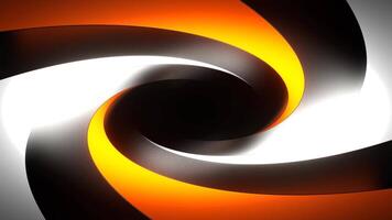 Orange and White Neon Lines Move on Spiral Background VJ Loop in 4K video