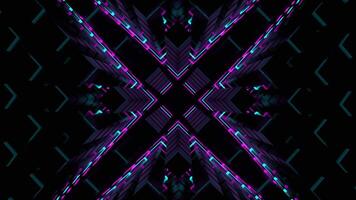 Cyan and Pink Neon Light Moves in Rectangles Background VJ Loop in 4K video