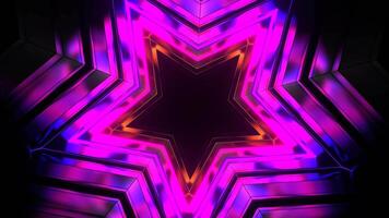 Multicolor Star Strob Tunnel Background VJ Loop in 4K video