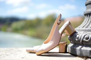 Elegant heels women shoes photo