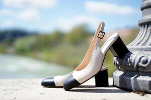 elegante mujer Zapatos un Moda estilo foto