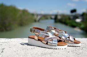 Summer sandals a women footwear style photo