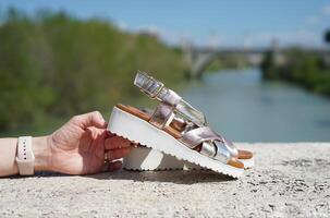 Comfotable womens sandals a summer fashion style photo