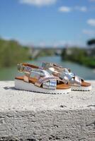 Pair summer sandals for women photo