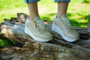 Comfortable women shoes a spring style photo