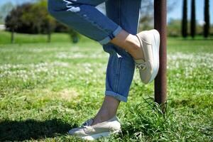 Confortable women shoes a spring style photo