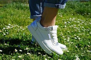 White women sport shoes spring collection photo