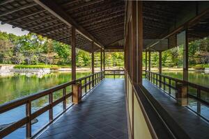 Japanese garden of Daisen park in Sakai city, Osaka, Japan photo