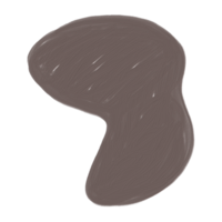 orgânico forma óleo textura mão pintar, boho blob fundo png