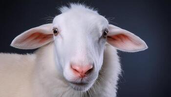 Portrait of a sheep, close-up photo