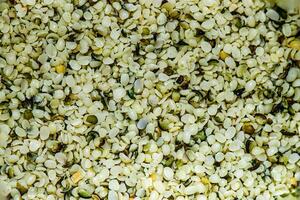 Close-up hemp seeds photo