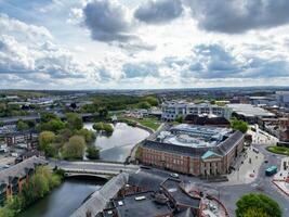 High Angle View of Historical Derby City Centre, England United Kingdom. April 26th, 2024 photo