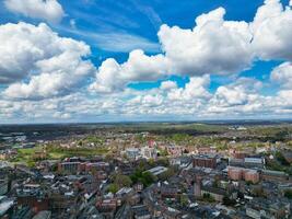 High Angle View of Historical Derby City Centre, England United Kingdom. April 26th, 2024 photo