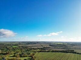 Aerial View of British Countryside Landscape of Letchworth City of England UK. November-11th-2023 photo