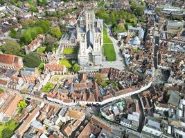 Aerial View of Historical Canterbury City Centre, Kent, England, Great Britain. April 20th, 2024 photo