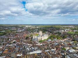 Aerial View of Historical Canterbury City Centre, Kent, England, Great Britain. April 20th, 2024 photo